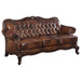 Coaster Victoria 3-piece Full Leather Upholstered Sofa Living Room Set Brown - Bed & Sofa Hub