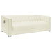Coaster Chaviano 4-piece Upholstered Track Arm Sofa Living Room Set Pearl White - Bed & Sofa Hub