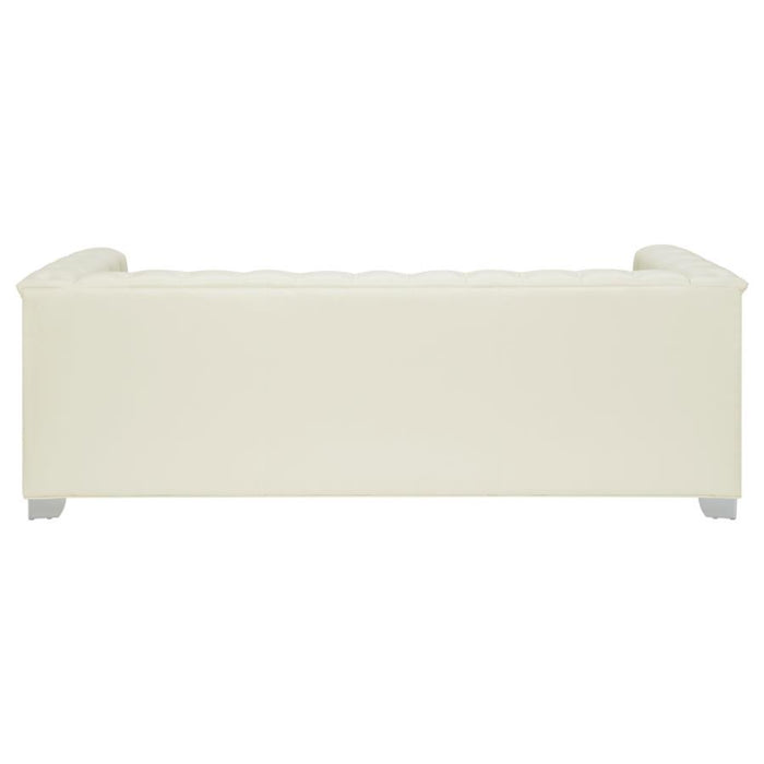 Coaster Chaviano 4-piece Upholstered Track Arm Sofa Living Room Set Pearl White - Bed & Sofa Hub
