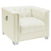 Coaster Chaviano 4-piece Upholstered Track Arm Sofa Living Room Set Pearl White - Bed & Sofa Hub