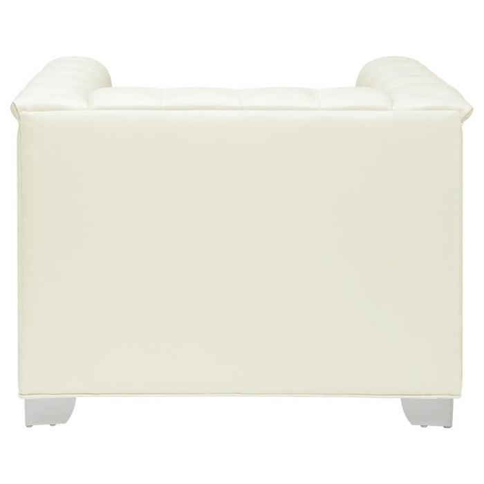 Coaster Chaviano 4-piece Upholstered Track Arm Sofa Living Room Set Pearl White - Bed & Sofa Hub