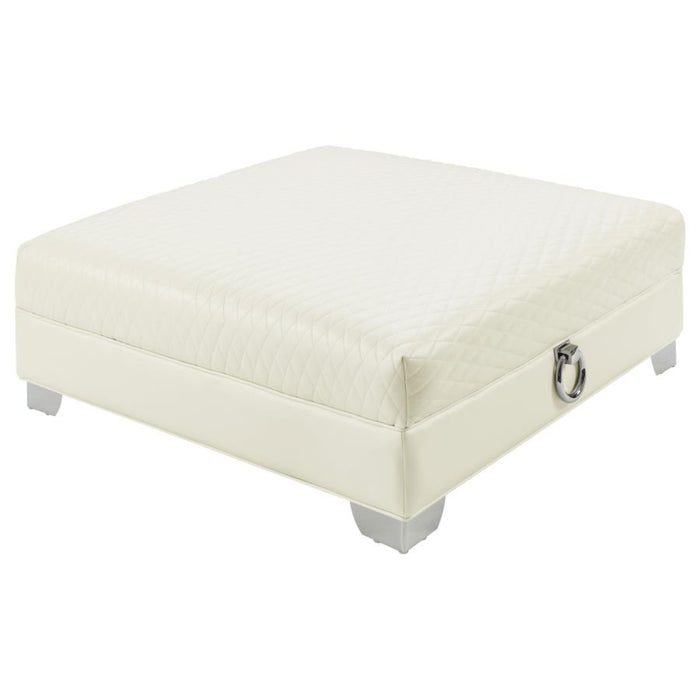 Coaster Chaviano 4-piece Upholstered Track Arm Sofa Living Room Set Pearl White - Bed & Sofa Hub