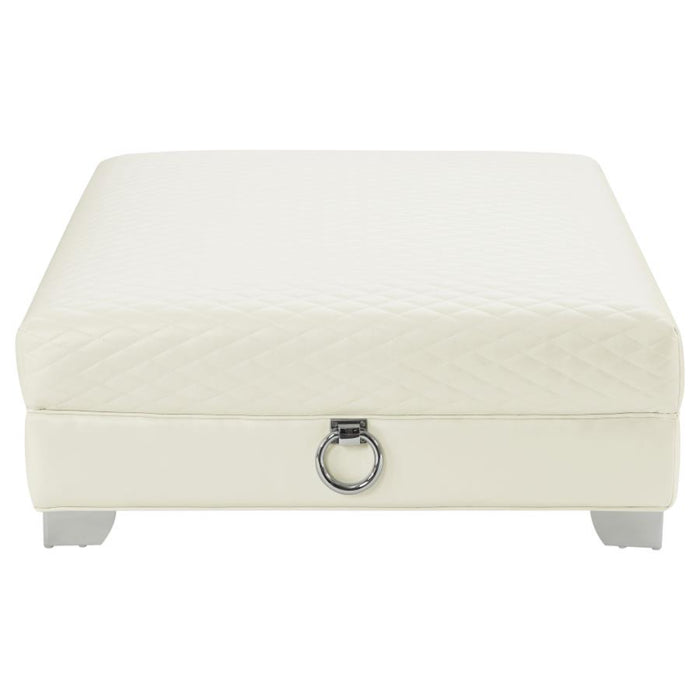 Coaster Chaviano 4-piece Upholstered Track Arm Sofa Living Room Set Pearl White - Bed & Sofa Hub