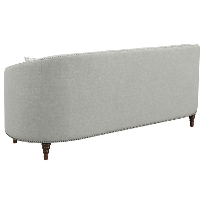 Coaster Avonlea 3-piece Upholstered Sloped Arm Sofa Living Room Set Grey Fabric - Bed & Sofa Hub