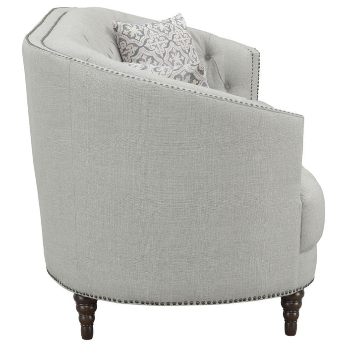 Coaster Avonlea 3-piece Upholstered Sloped Arm Sofa Living Room Set Grey Fabric - Bed & Sofa Hub