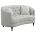 Coaster Avonlea 3-piece Upholstered Sloped Arm Sofa Living Room Set Grey Fabric - Bed & Sofa Hub