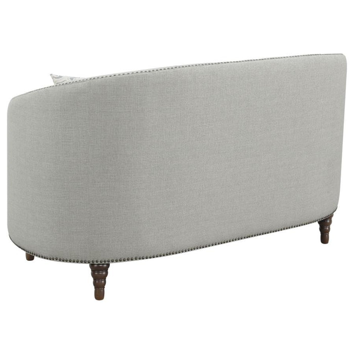 Coaster Avonlea 3-piece Upholstered Sloped Arm Sofa Living Room Set Grey Fabric - Bed & Sofa Hub