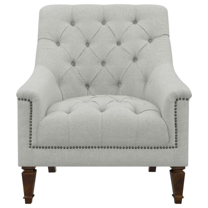 Coaster Avonlea 3-piece Upholstered Sloped Arm Sofa Living Room Set Grey Fabric - Bed & Sofa Hub