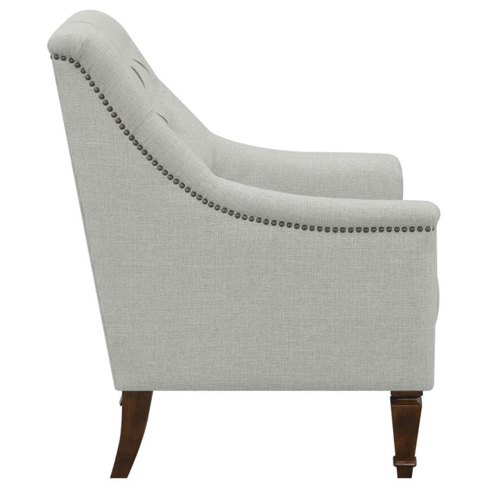 Coaster Avonlea 3-piece Upholstered Sloped Arm Sofa Living Room Set Grey Fabric - Bed & Sofa Hub