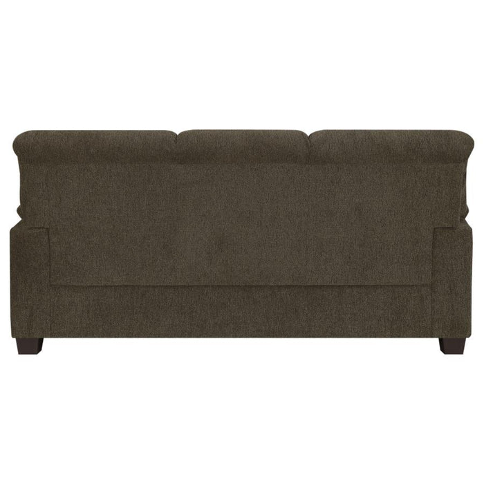 Coaster Clementine 3-piece Upholstered Padded Arm Sofa Living Room Set Brown - Bed & Sofa Hub