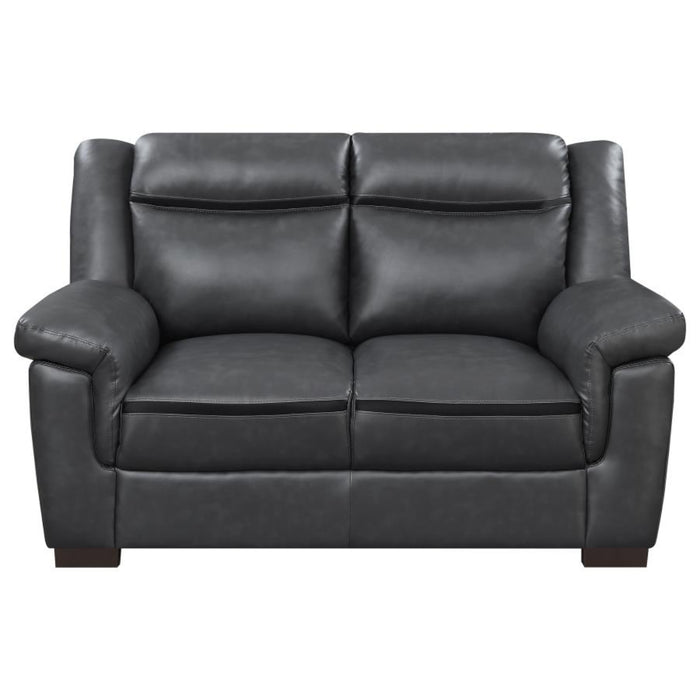 Coaster Arabella 3-piece Upholstered Padded Arm Sofa Living Room Set Grey - Bed & Sofa Hub