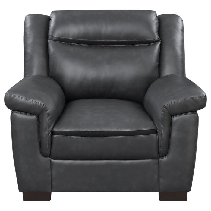 Coaster Arabella 3-piece Upholstered Padded Arm Sofa Living Room Set Grey - Bed & Sofa Hub