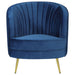 Coaster Sophia 3-piece Upholstered Channel Tufted Sofa Living Room Set Blue - Bed & Sofa Hub