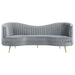 Coaster Sophia 3-piece Upholstered Channel Tufted Sofa Living Room Set Grey - Bed & Sofa Hub