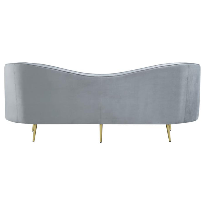 Coaster Sophia 3-piece Upholstered Channel Tufted Sofa Living Room Set Grey - Bed & Sofa Hub