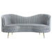 Coaster Sophia 3-piece Upholstered Channel Tufted Sofa Living Room Set Grey - Bed & Sofa Hub