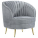 Coaster Sophia 3-piece Upholstered Channel Tufted Sofa Living Room Set Grey - Bed & Sofa Hub