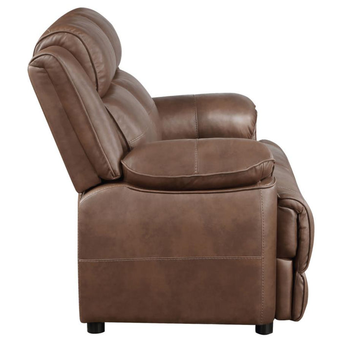 Coaster Ellington 3-piece Upholstered Padded Arm Sofa Living Room Set Dark Brown - Bed & Sofa Hub