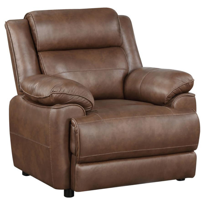Coaster Ellington 3-piece Upholstered Padded Arm Sofa Living Room Set Dark Brown - Bed & Sofa Hub
