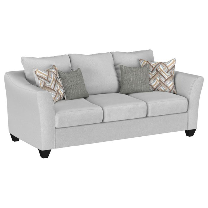 Coaster Leaton Upholstered Recessed Arm Sofa Brown Sugar - Bed & Sofa Hub
