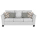 Coaster Leaton Upholstered Recessed Arm Sofa Brown Sugar - Bed & Sofa Hub
