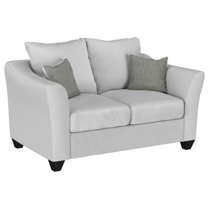 Coaster Leaton Upholstered Recessed Arm Sofa Brown Sugar - Bed & Sofa Hub