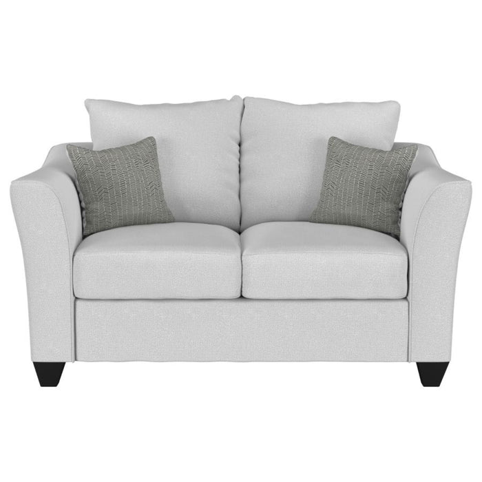 Coaster Leaton Upholstered Recessed Arm Sofa Brown Sugar - Bed & Sofa Hub