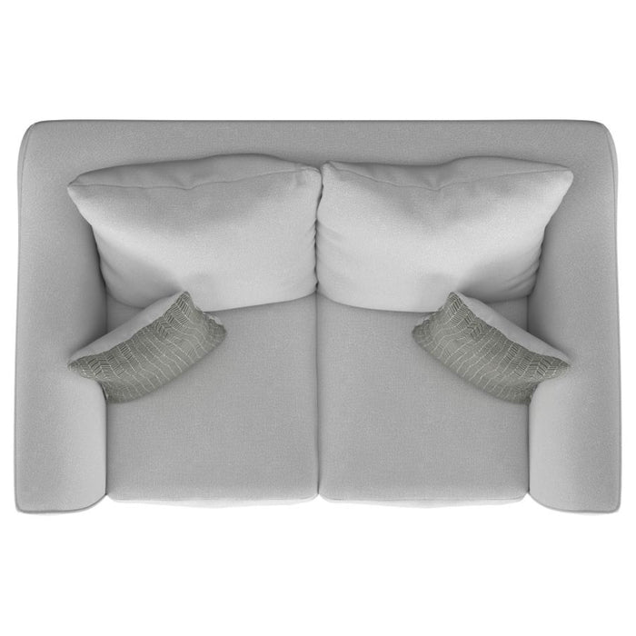 Coaster Leaton Upholstered Recessed Arm Sofa Brown Sugar - Bed & Sofa Hub