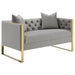 Coaster Eastbrook 3-piece Velvet Upholstered Tufted Sofa Living Room Set Grey - Bed & Sofa Hub
