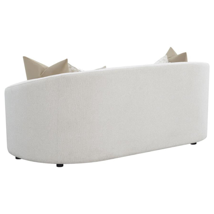 Coaster Rainn 3-piece Boucle Upholstered Sloped Arm Sofa Living Room Set Latte - Bed & Sofa Hub