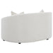Coaster Rainn 3-piece Boucle Upholstered Sloped Arm Sofa Living Room Set Latte - Bed & Sofa Hub