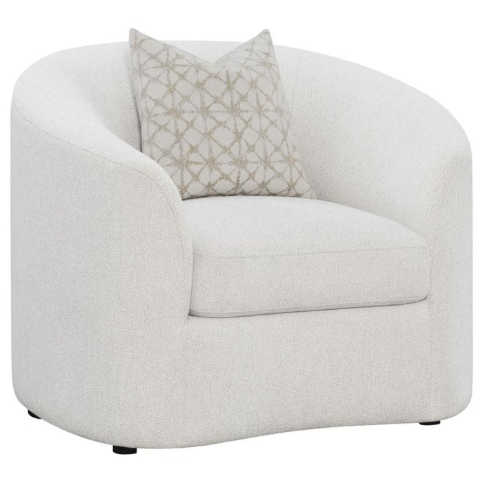 Coaster Rainn 3-piece Boucle Upholstered Sloped Arm Sofa Living Room Set Latte - Bed & Sofa Hub