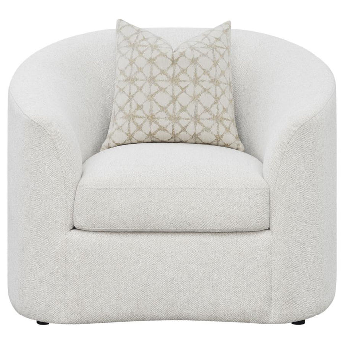Coaster Rainn 3-piece Boucle Upholstered Sloped Arm Sofa Living Room Set Latte - Bed & Sofa Hub