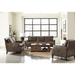 Coaster Leaton 3-piece Upholstered Recessed Arm Sofa Living Room Set Brown Sugar - Bed & Sofa Hub