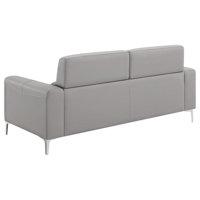 Coaster Glenmark 3-piece Upholstered Track Arm Sofa Living Room Set Taupe - Bed & Sofa Hub