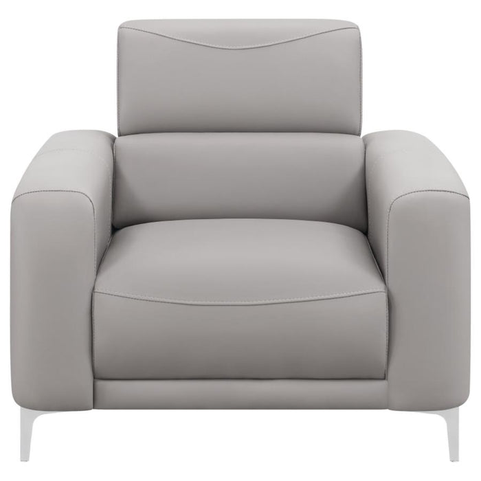 Coaster Glenmark 3-piece Upholstered Track Arm Sofa Living Room Set Taupe - Bed & Sofa Hub