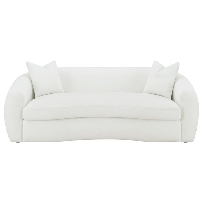 Coaster Isabella 3-piece Faux Sheepskin Upholstered Sofa Living Room Set Natural - Bed & Sofa Hub