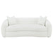 Coaster Isabella 3-piece Faux Sheepskin Upholstered Sofa Living Room Set Natural - Bed & Sofa Hub