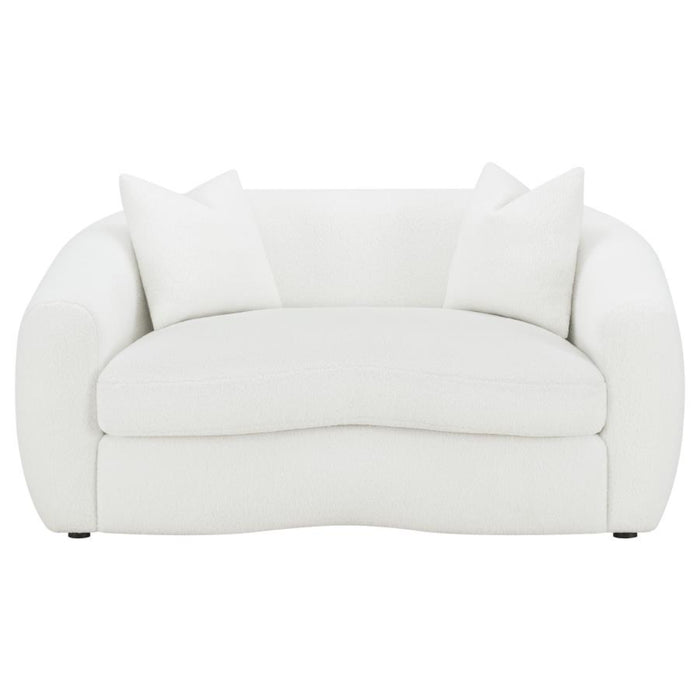 Coaster Isabella 3-piece Faux Sheepskin Upholstered Sofa Living Room Set Natural - Bed & Sofa Hub