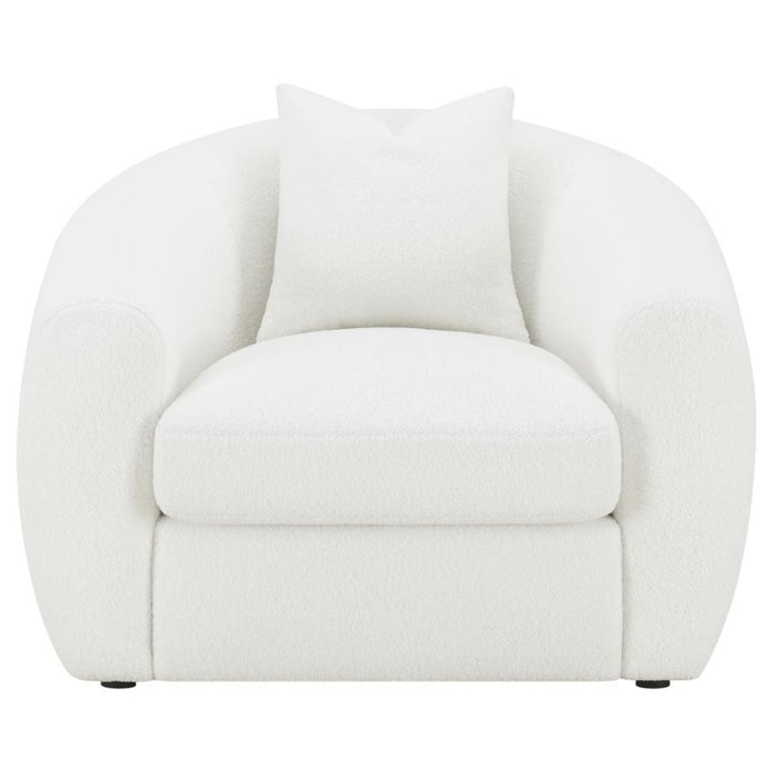 Coaster Isabella 3-piece Faux Sheepskin Upholstered Sofa Living Room Set Natural - Bed & Sofa Hub