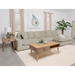 Coaster Blaine Upholstered Reversible Chaise Sectional Sofa Sand - Bed & Sofa Hub