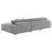 Coaster Blaine Upholstered Reversible Chaise Sectional Sofa Fog - Bed & Sofa Hub