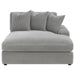 Coaster Blaine Upholstered Reversible Chaise Sectional Sofa Fog - Bed & Sofa Hub