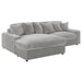 Coaster Blaine Upholstered Reversible Chaise Sectional Sofa Fog - Bed & Sofa Hub
