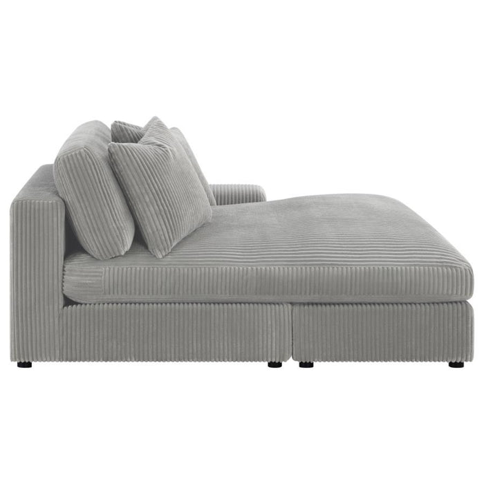 Coaster Blaine Upholstered Reversible Chaise Sectional Sofa Fog - Bed & Sofa Hub