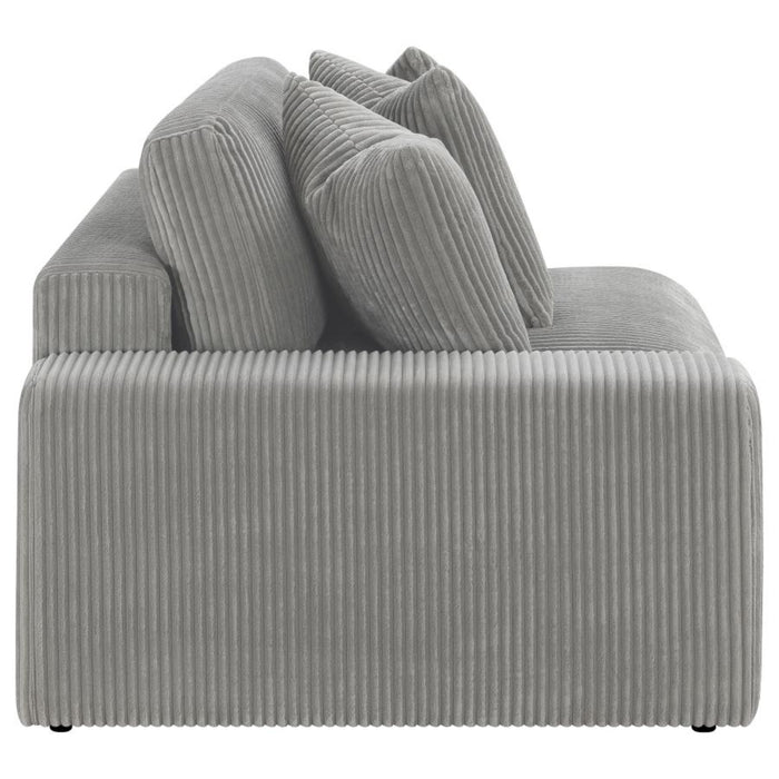 Coaster Blaine Upholstered Reversible Chaise Sectional Sofa Fog - Bed & Sofa Hub