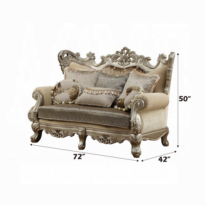 ACME Ranita Loveseat W/6 Pillows - Bed & Sofa Hub