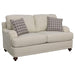 Coaster Glenn 3-piece Upholstered Sofa Living Room Set Light Grey and Grey - Bed & Sofa Hub