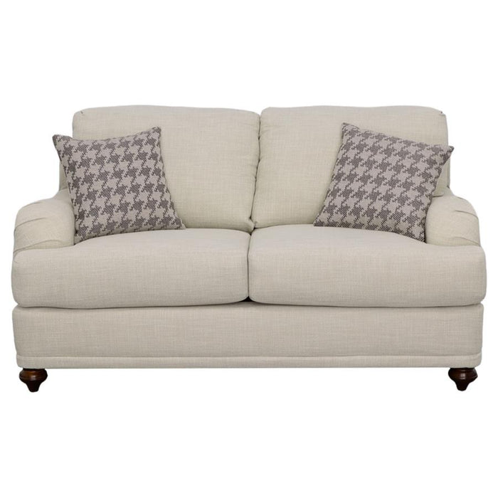 Coaster Glenn 3-piece Upholstered Sofa Living Room Set Light Grey and Grey - Bed & Sofa Hub