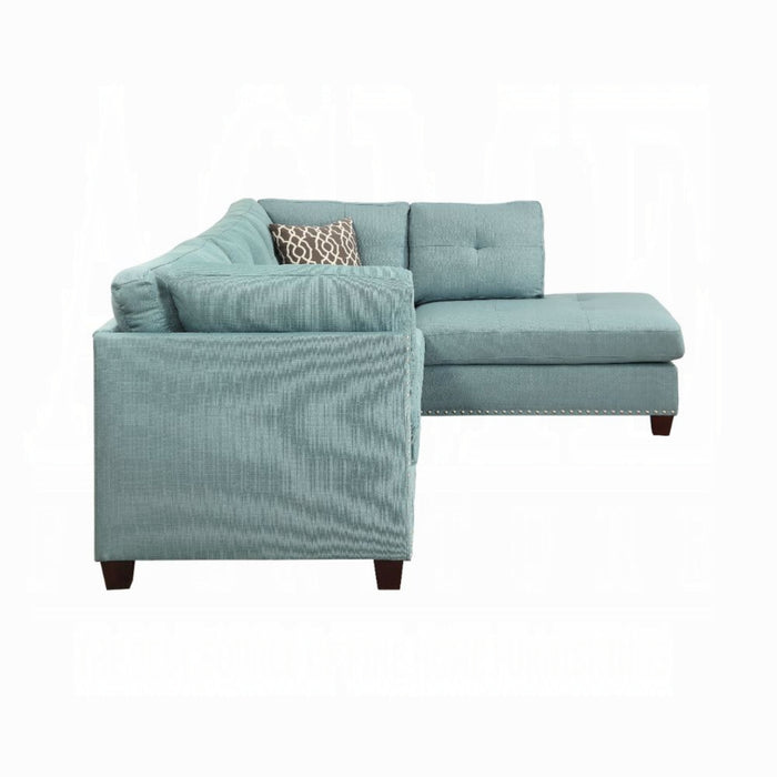 ACME Laurissa Sectional Sofa & Ottoman W/2 Pillows - Bed & Sofa Hub